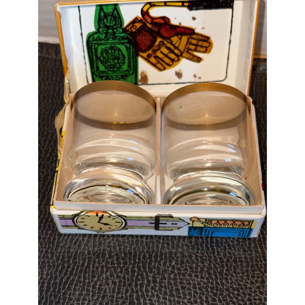 Vintage 1970s Ingrid-Hütte Glass Shot Glasses West German Barware